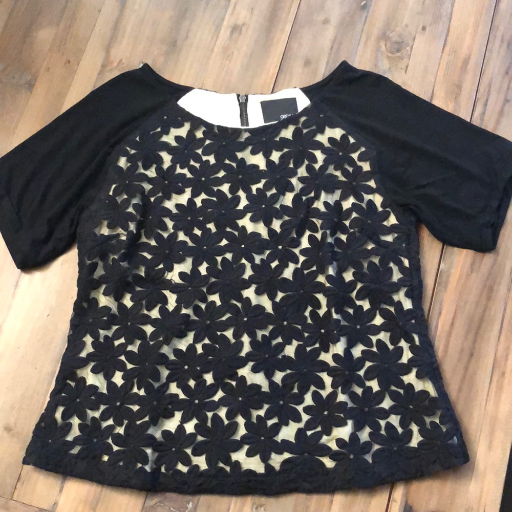 Anthropologie GREYLIN Lace Overlay Top